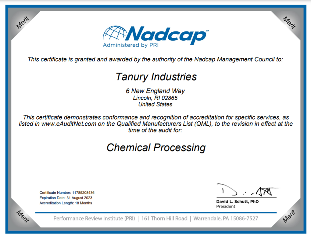 2022 NADCAP Certificate